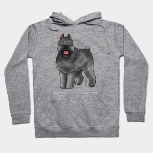 Dog - Bouvier des Flanders - Salt and Pepper Cropped Hoodie